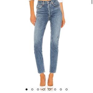 AGOLDE Riley High Rise Straight Crop Jeans